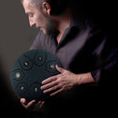 6 inch 8 Tune Hand Pan Steel Tongue Drum Musical Instrument (Navy Blue)