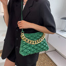 Fashion Pleated Women Shoulder Handbags Chain PU Leather Messenger Clutch Bag