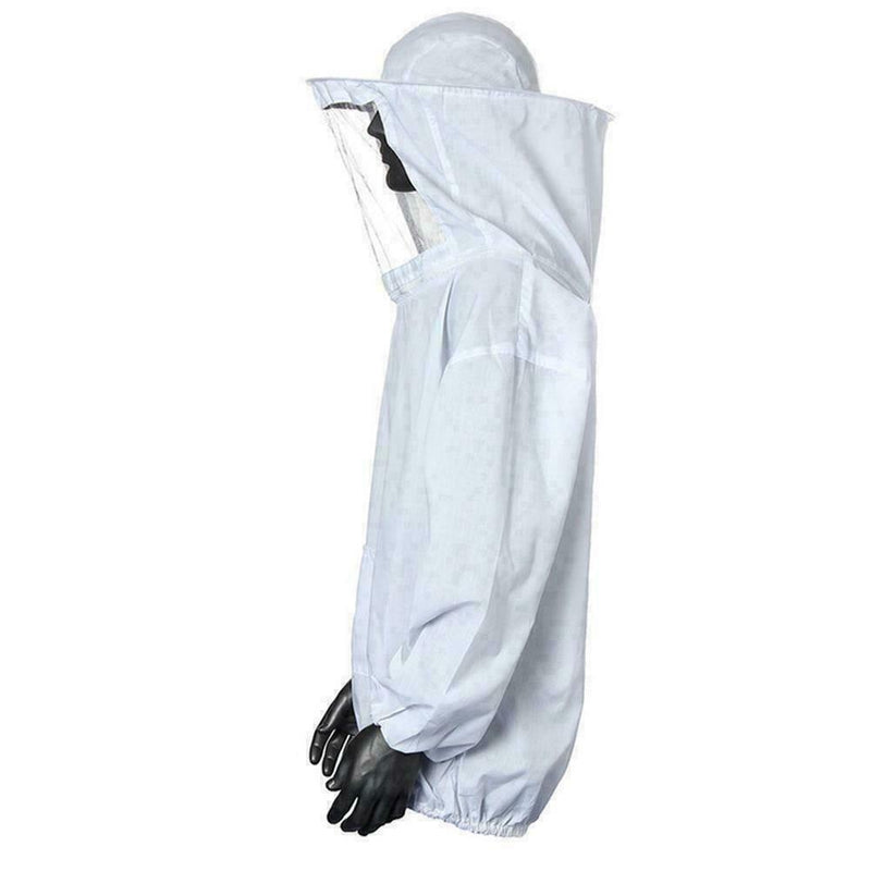 Beekeeper Beekeeping Jacket Protective Veil Smock Bee Clothes Equipment L4Q0