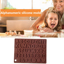DIY Silicone Chocolate Mold Letters Number Chocolate Non-stick Baking Mold