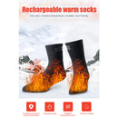 1 Pair Electric Heating Socks w/ 2500mA Power Bank Thermal Stocking (Black)