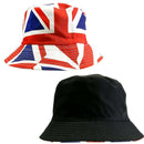 Hat Women & Man Union Jack Hat Large Flag Queen's Jubilee Reversible Bucket Hat