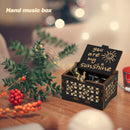 You Are My Sunshine Wooden Carved Hand Cranked Music Box Ornaments (Black)