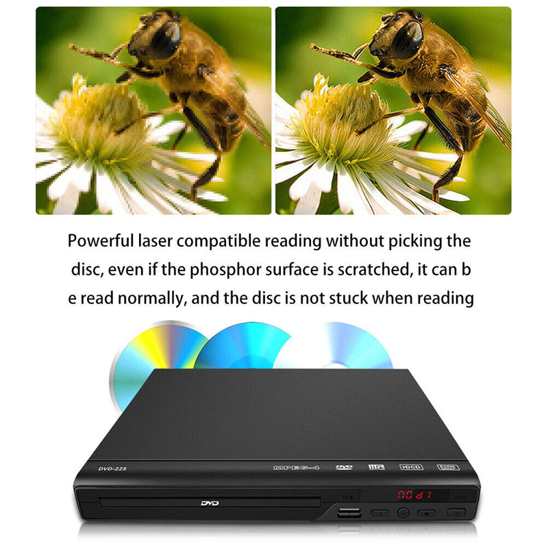 Home DVD Player with AV Cable for TV Multi Region DVD Player with Remote Control