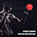 Head-Mounted Boxing Reflex Ball To Rais Reaction Boxing Exercise Set (Red B