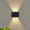 2x Solar Wall Lamp Outdoor Balcony Fence Path Garden Decor (Warm 4LED) Newly