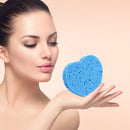 Wood Pulp Cotton Face Wash Cleansing Sponge Heart Shaped Soft Cosmetic Puff