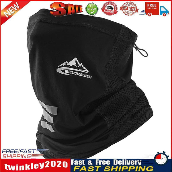 UV Protection Ice Silk Face Cover Neck Tube Outdoor Bandana Scarf (Black) Newly