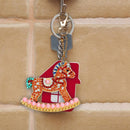 4pcs DIY Full Drill Special Shaped Diamond Painting Horse Candy Keychains Newly