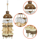 Hanging Wooden Blocks String Tearing Health Bird Parrot Cage Chewing Accessories