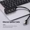1 Male to 3 Female RJ45 Ethernet Splitter Cable Super Cat5 Cat5e Cat6 Cat7