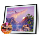 5D Sunset Dolphins Diamond Painting Embroidery DIY Cross Stitch Home Decor