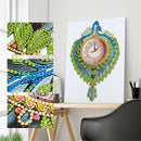 DIY Part Special Shaped Diamond Clock Mosaic Painting Kit (Peafowl 1 DZ622)