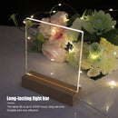 LED Wood Display Base-Rectangle Acrylic Light Plate Base for Acrylic Light Plate