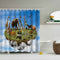 Bath shower curtain decoration waterproof Print (1#) (180*180cm)