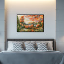 Full Cross Stitch 14CT Cotton Thread DIY Autumn Scenery Handmade Stamped Crafts