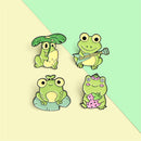 Funny Brooch Metal Animal Brooch Cute Frog Enamel Pins Lapel Pins Cute Badge