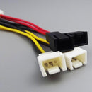 1pcs 4-Pin Molex to 3-Pin fan Power Cable Adapter Connector 12v*2 / 5v*2