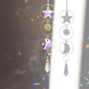 Metal Rainbow Collection Hanging Star Moon Crystal Prisms Home Decor (36) Newly