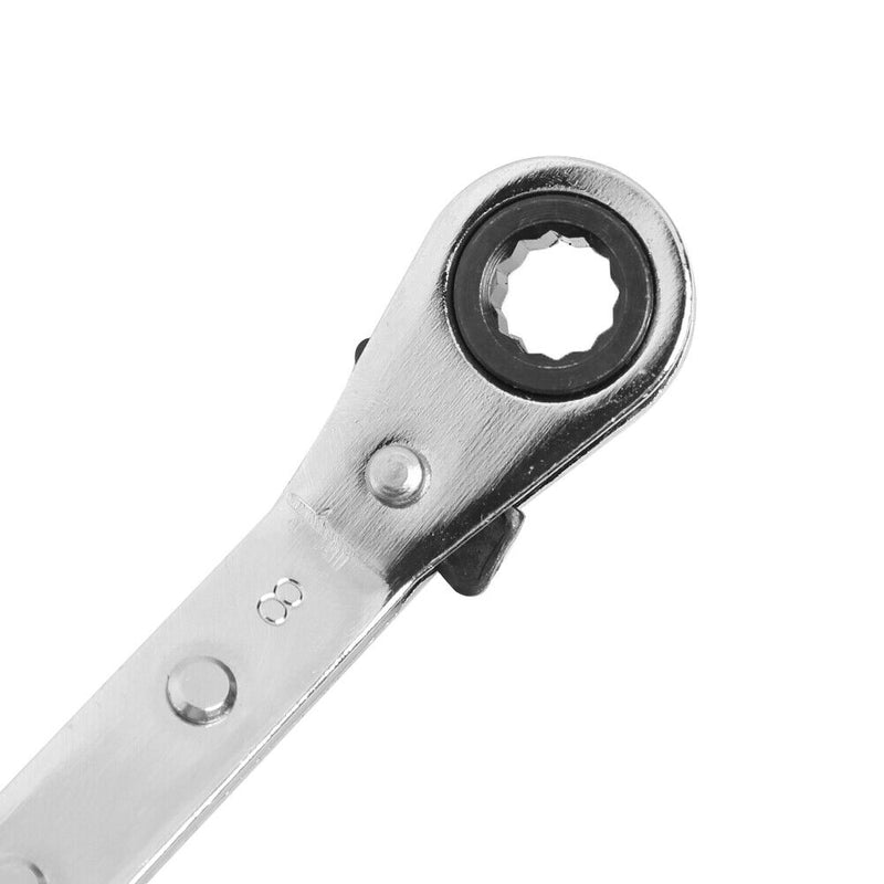 Double End Ratchet Wrench Ratcheting Spanner Gear Ring Metric Repair Hand Too