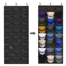 Hat Rack 24 Pocket Over-The-Door Cap Organizer for Baseball Cap (Black) Newly