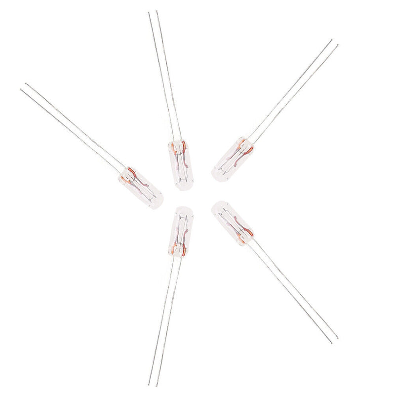 5pcs T4 14V Car Instrument Panel Audio Gear Indicator Light Bulbs Amber Newly