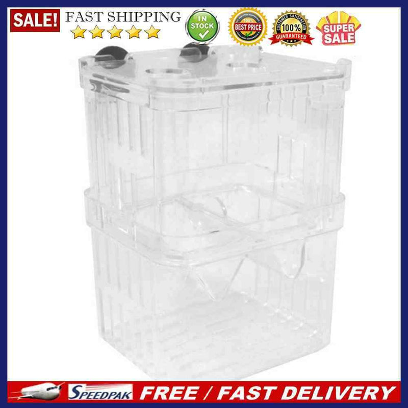Acrylic Breeding Isolation Box Fish Aquarium Accessory Double Guppies Hatch