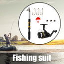 Spinning Reel Fishing Rod Combo Kits Portable Angling Tackle Tools for Beginner