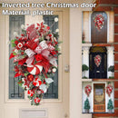 Christmas Wreath Garland Candy Cane Bow Ornament Front Door Wall Home Decor.