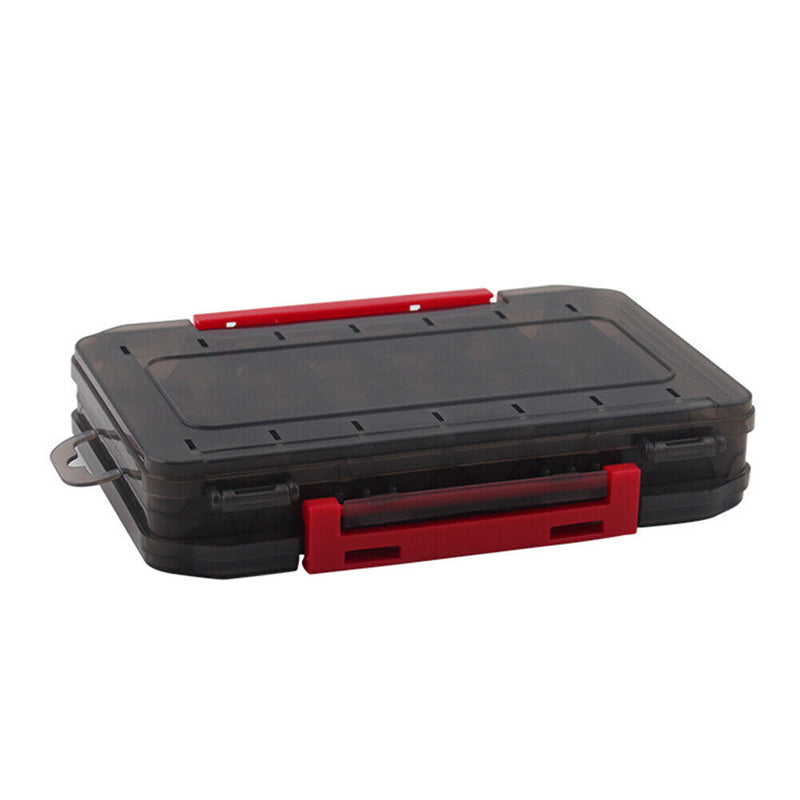 Double-Sided Lures Storage Box Fishing Tackle Hook Organizer Case (Red) Newly