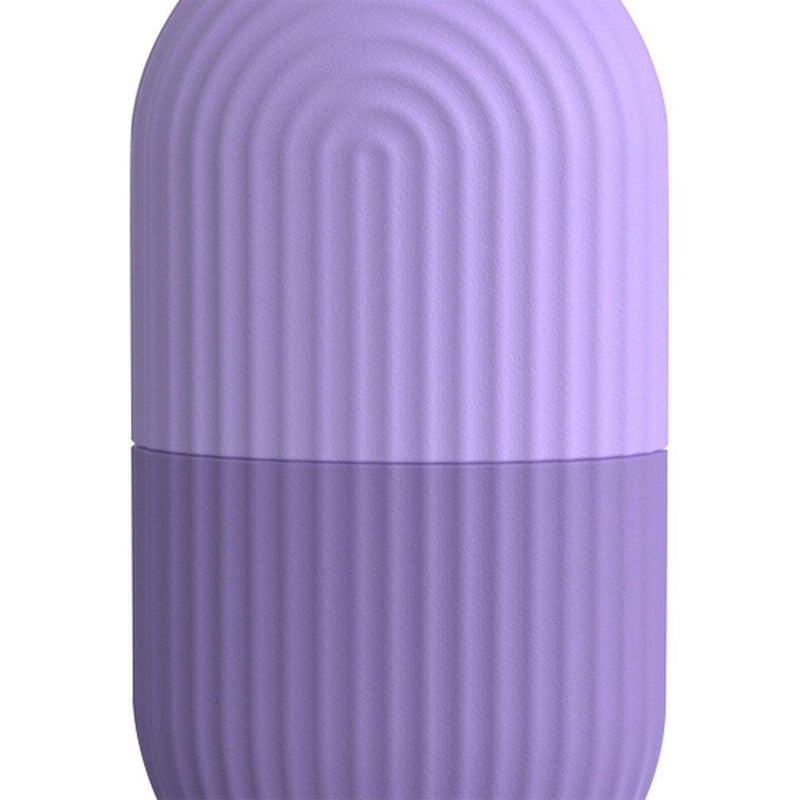Skin Care Beauty Tool Silicone Ice Cube Tray Massager Face Roller (Purple)