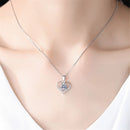 Jewelry Gift Neck Chain Cubic Zirconia Pendant Necklace Eternal Love Heart