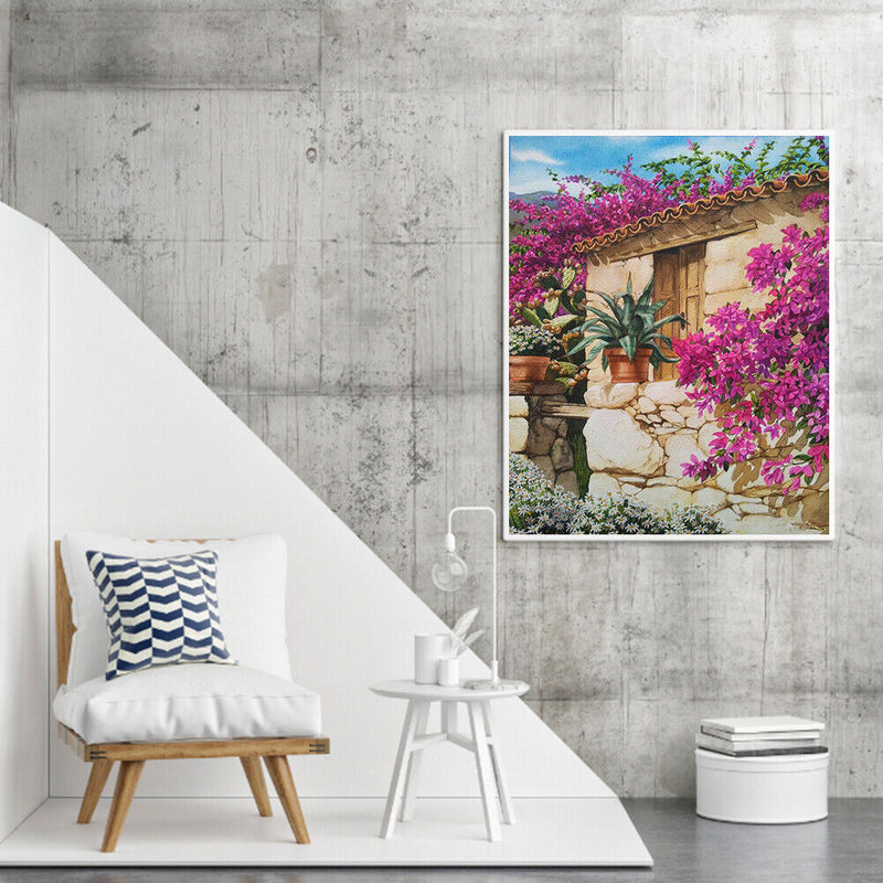 Yard Corner Oil Paint By Numbers Kit DIY Drawing Picture for Adults Home Deco