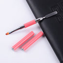 Double-Ended Nail Pen Poly Nail Gel Brush Stainless Steel (Watermelon Red)