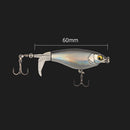 6cm 6g Topwater Triple Hooks Lures Artificial Fishing Bait (Black White) Newly