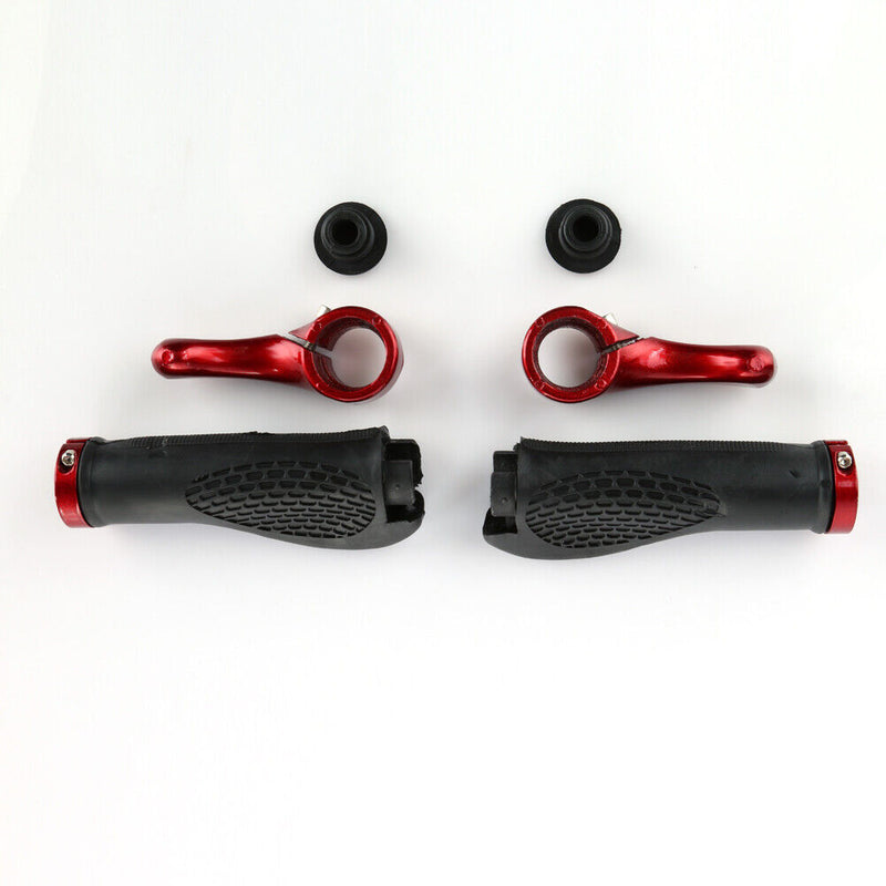 Ergonomic MTB Mountain Bike Handlebar Rubber Grips Cycling Lock-On Ends Newly