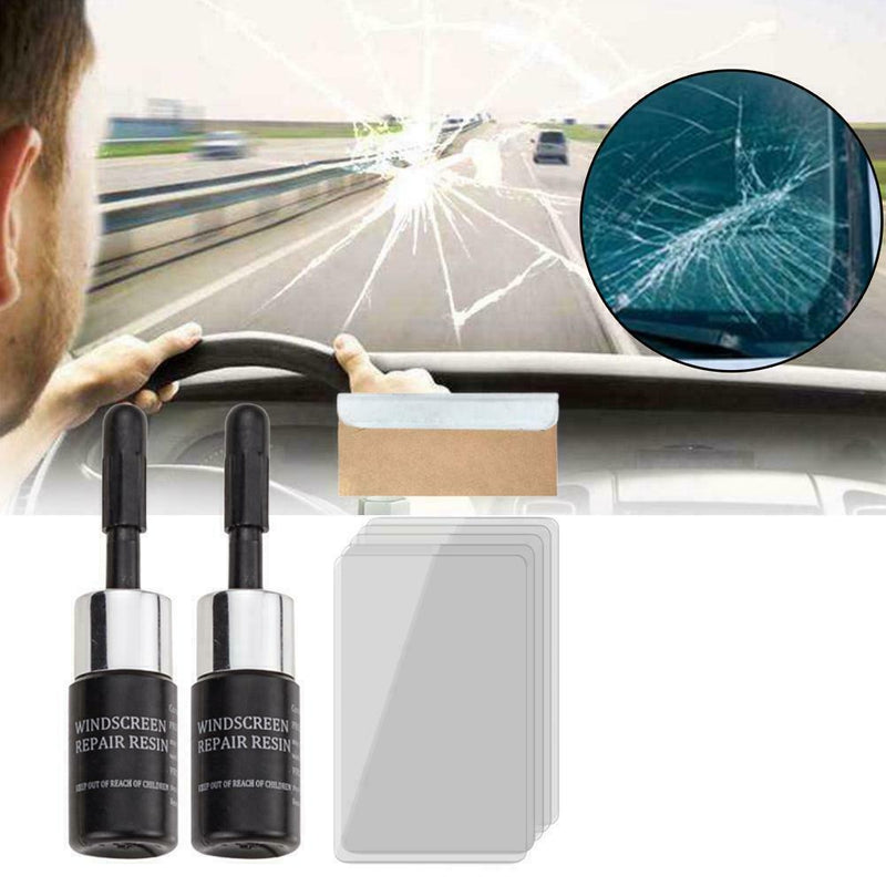 Glass Repair Agent Car Windshield Repair Agent Kit Crack Repair Headlamp W8W3