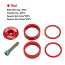 OUO Bicycle Stem Top Cap Headset Cover with Screw Fork Ring Spacer (Red) Newly