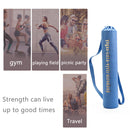 Yoga Mat Shoulder Carrier Bag Exercise Pilates Pad Storage Backpack (Blue) Newly