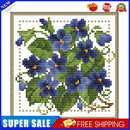 12 Months Flower Cross Stitch DIY Needlework 14CT Stamped (February H424)