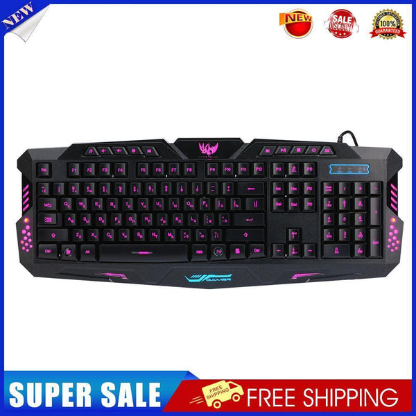A877 3-Color Backlit Mechanical Feeling Wired Gaming Keyboard
