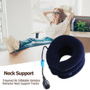 Inflatable Neck Stretcher Support Cervical Traction Massage Pillow (Blue) Newly