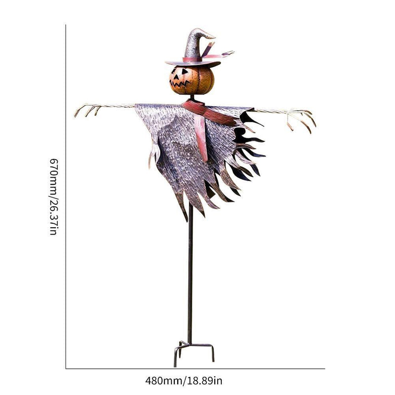 Halloween Scarecrow Jack O Lantern Standing Decor for Garden Yard Porch