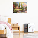 11CT 3 Beach Printed Full Embroidery River House Needlework Cross Stitch Kit