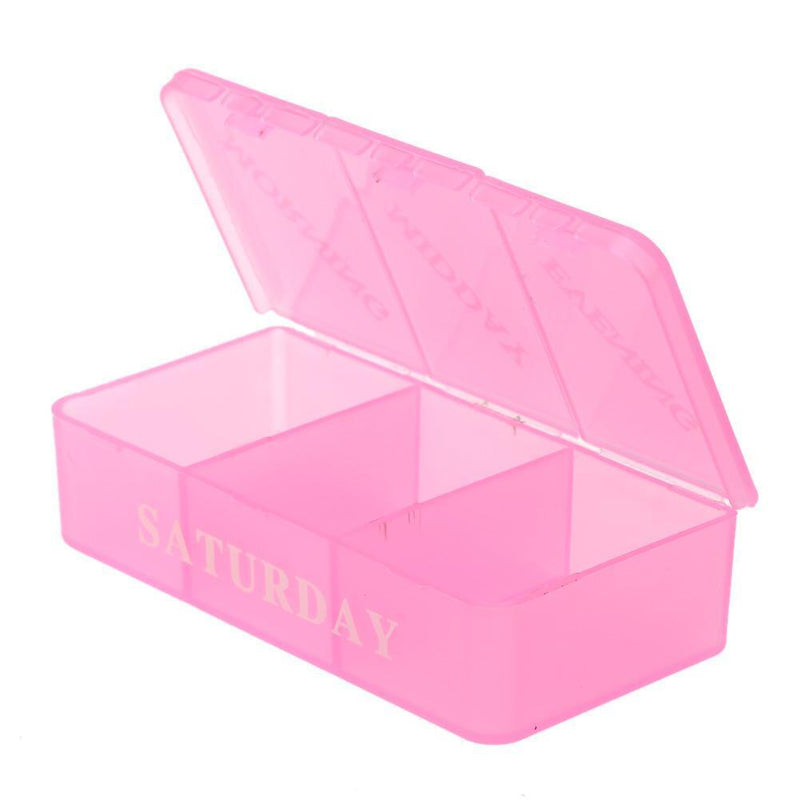Colorful Pill Box 7 Day Week Medicine Tablet Drug Holder Box Pillbox Case V