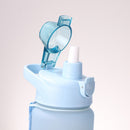 Outdoor Water Bottle with Straw BPA Free Gradient Sport Drinking Cup (Blue)