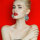 West Style Cow Head Dangle Earrings Retro PU Leather Hook Earrings Jewelry