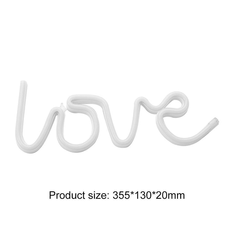 Romantic Love Letters LED Night Light USB Charging Home Neon Lamp by WNZZ