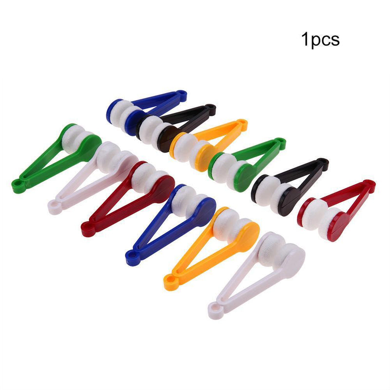 Multi-functional Portable Glasses Cleaner Brush Clamp Clip Cleaning Tool Newly