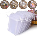 Jewelry Packing White Pouches Gift Bags Drawstring Pocket Organza Gauze Sachet